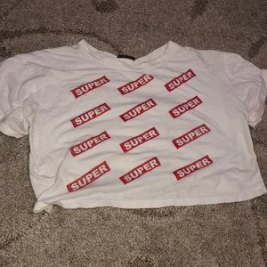 Women’s white crop top